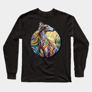 Borzoi, stained glass. I love borzois. Long Sleeve T-Shirt